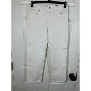 Ella Moss Jeans‎ Womens 8/29 White High Waist Straight Leg Denim Pants